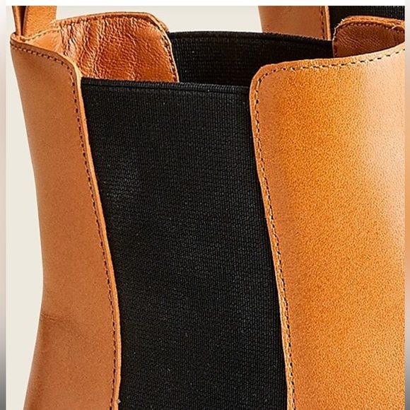 J. Crew Women’s Leather pull-on boots Rich Caramel New With Box Size 7 - Picture 2 of 9